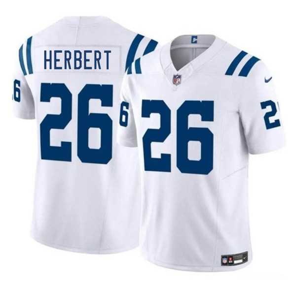 Men & Women & Youth Indianapolis Colts #26 Khalil Herbert White 2025 F.U.S.E. Vapor Limited Stitched Jersey